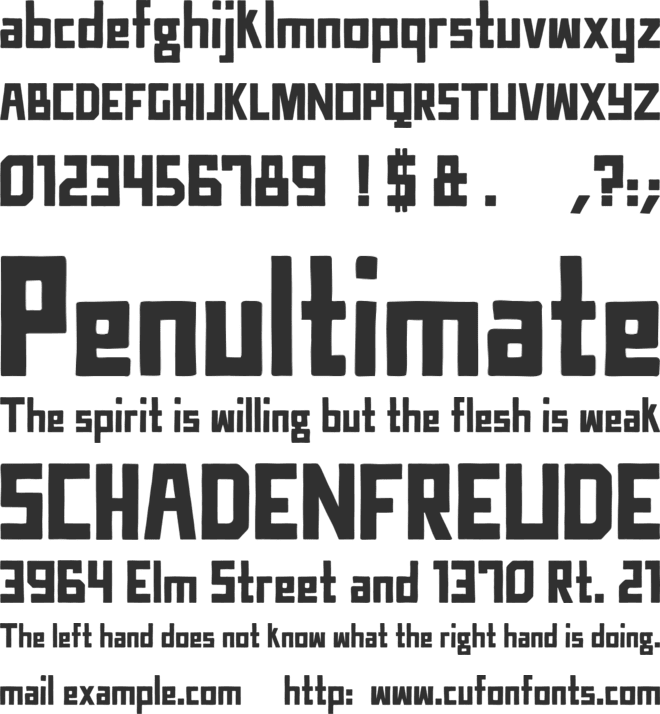 TTD Compadre font preview
