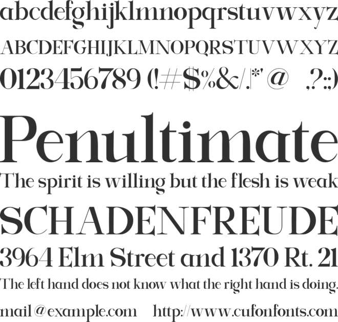 Exclusive font preview