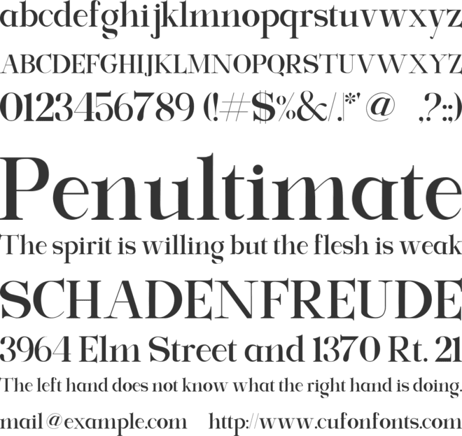 Exclusive font preview