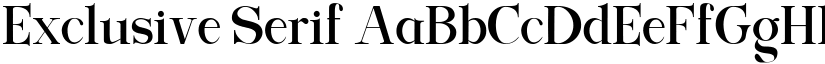 Exclusive Serif font