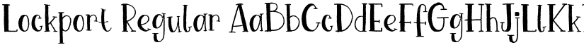 Lockport Regular font