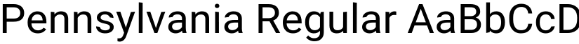 Pennsylvania Regular font
