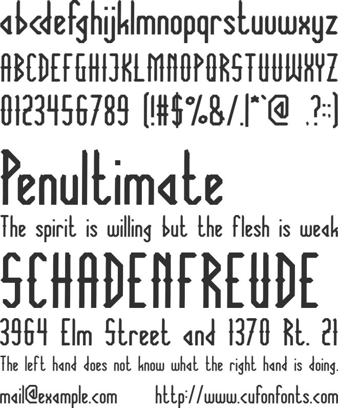 THE INNOCENT ARMY font preview