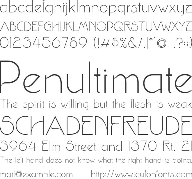 Srinova font preview