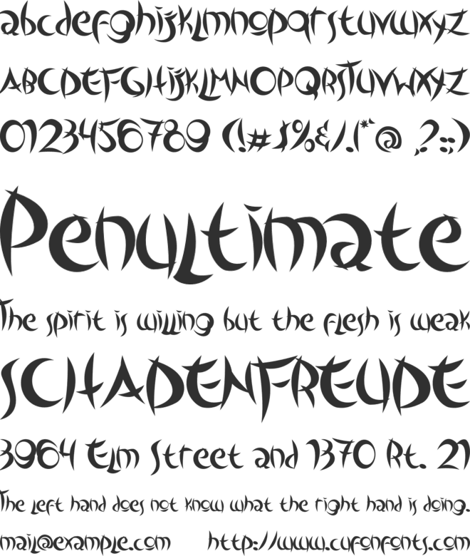 Outsiders font preview