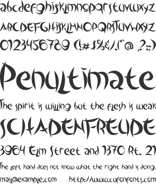 Outsiders font preview