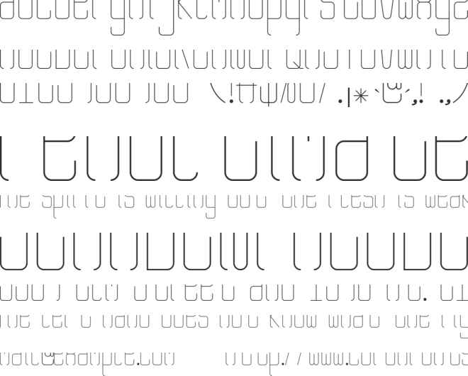 Rangy font preview