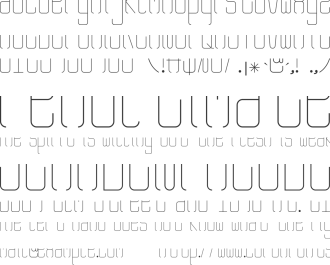 Rangy font preview