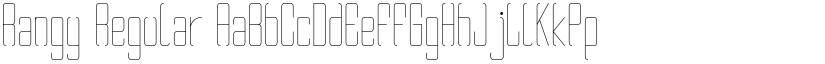 Rangy Regular font