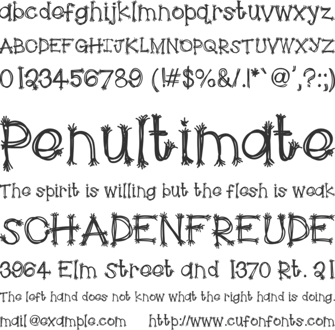 HelloScarecrow font preview