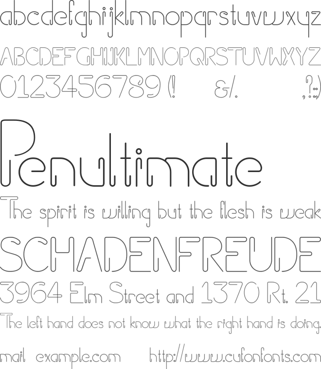 Paper Clip font preview