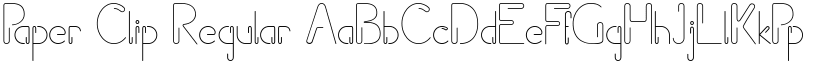 Paper Clip Regular font