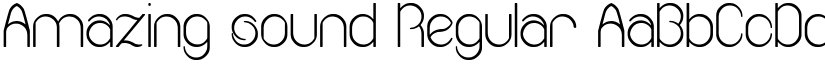 Amazing sound Regular font