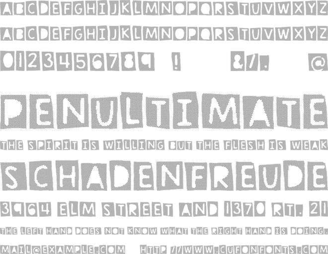 Tramita club font preview