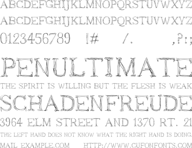 Fresszettel font preview