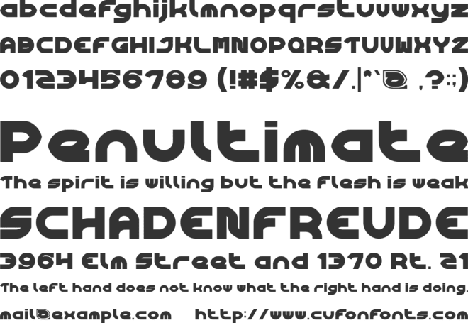 ALGORITHM font preview