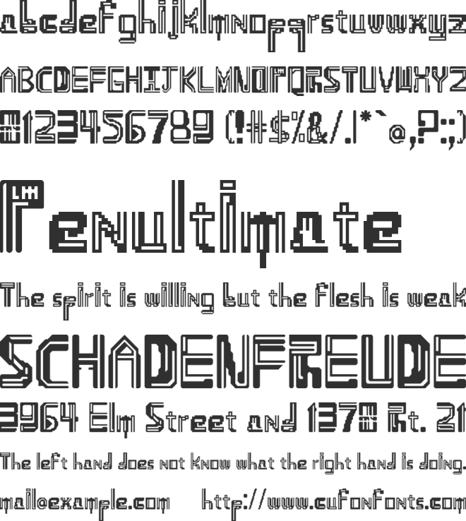 Namdemian font preview
