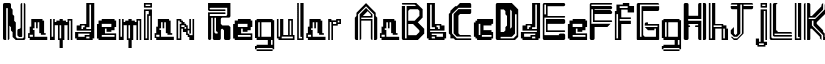 Namdemian Regular font