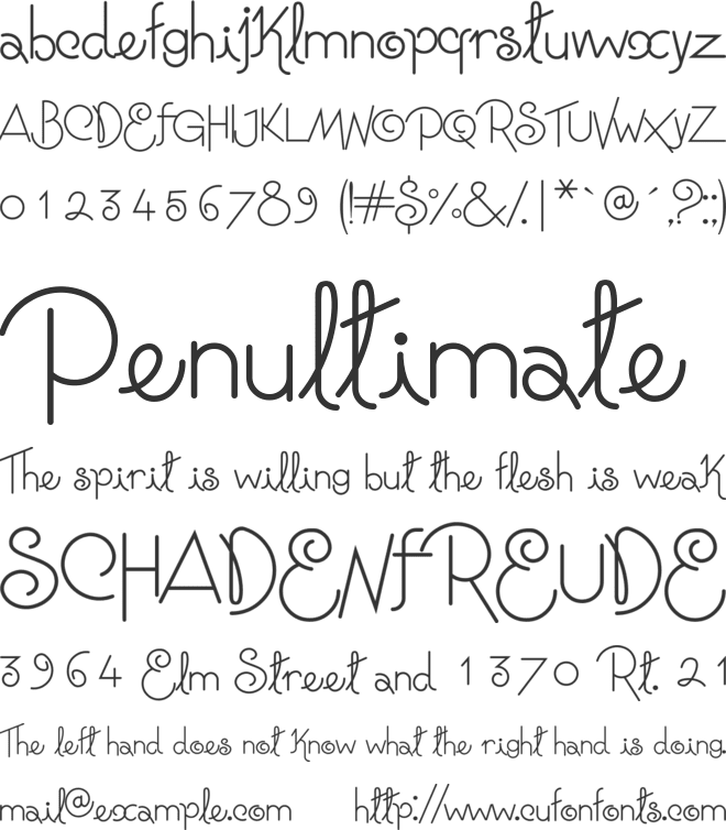 Niagra Faults font preview