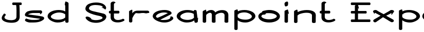 Jsd Streampoint Expanded Regular font