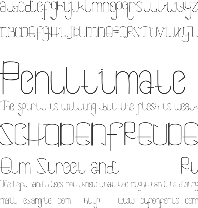 Saeela Nuary Demo font preview