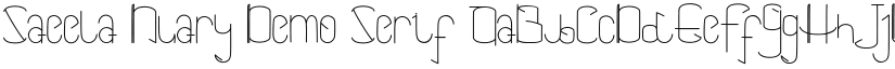 Saeela Nuary Demo Serif font