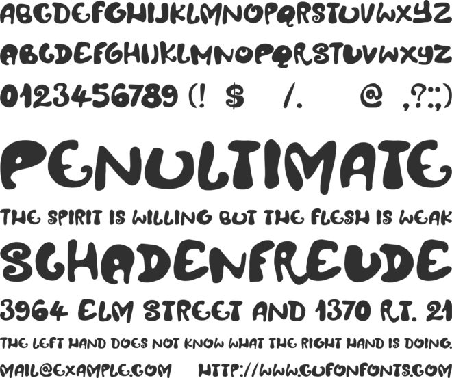 DK Amoebica font preview