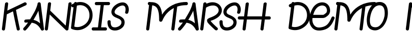 Kandis Marsh Demo Regular font