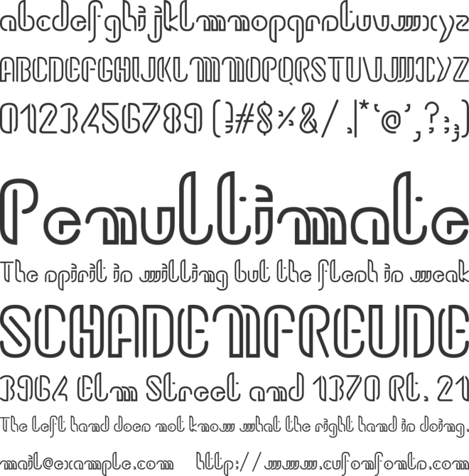 Kiwilite font preview