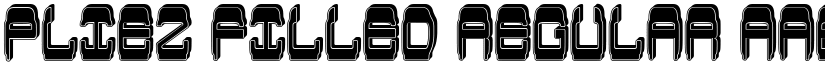 Pliez Filled Regular font