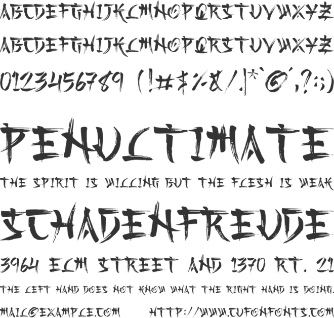 Kashima Brush Demo font preview