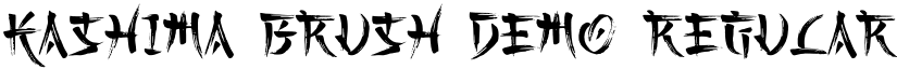 Kashima Brush Demo Regular font