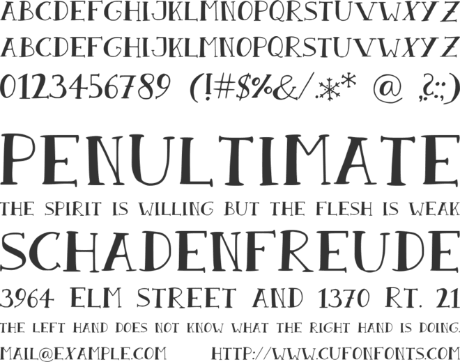 Sandwich Paper Dark font preview