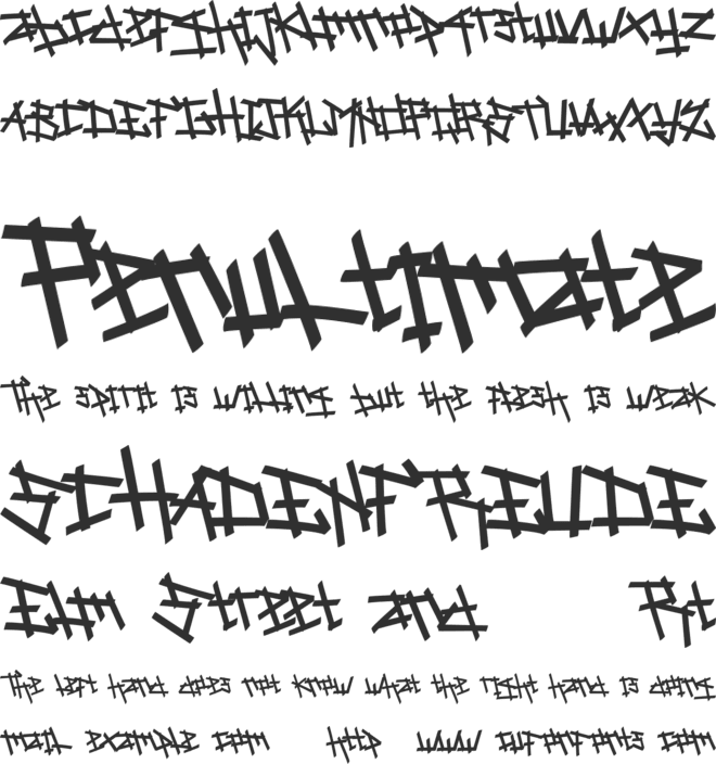 Sword Shit DEMO font preview
