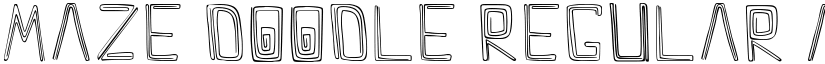 Maze Doodle Regular font
