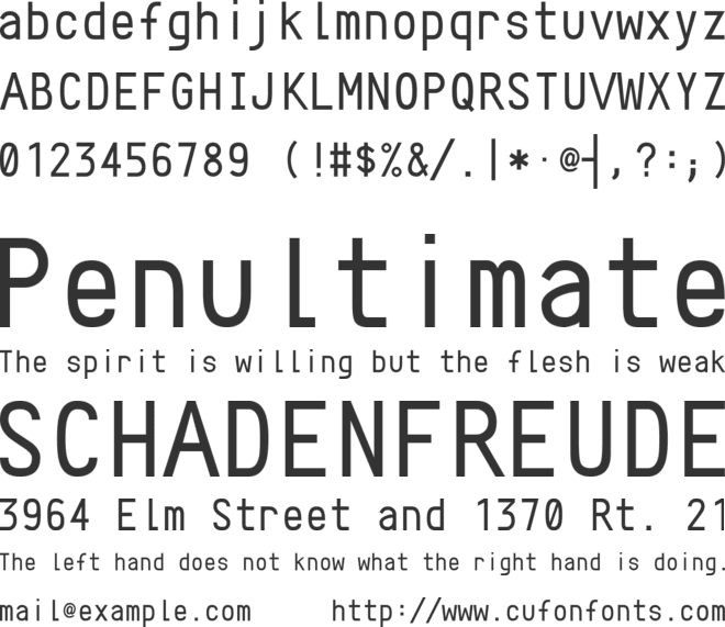 Crystal Font font preview