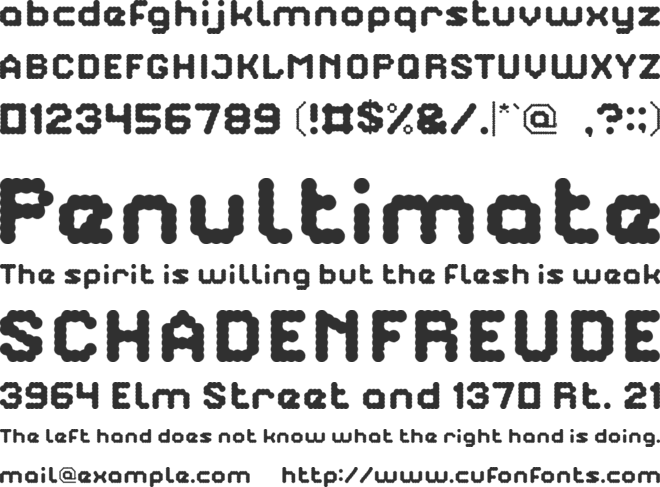 The Brain font preview