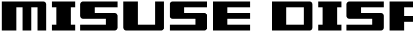 Misuse Display font