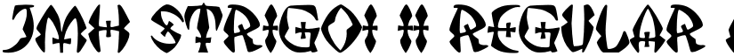 JMH Strigoi II Regular font