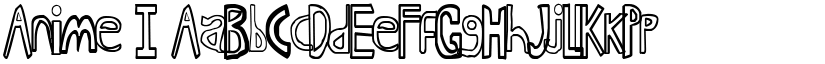 Anime I font