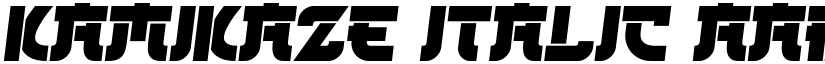 Kamikaze Italic font