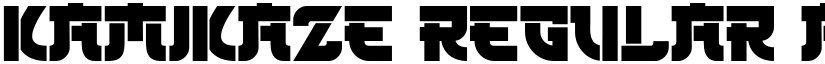 Kamikaze Regular font