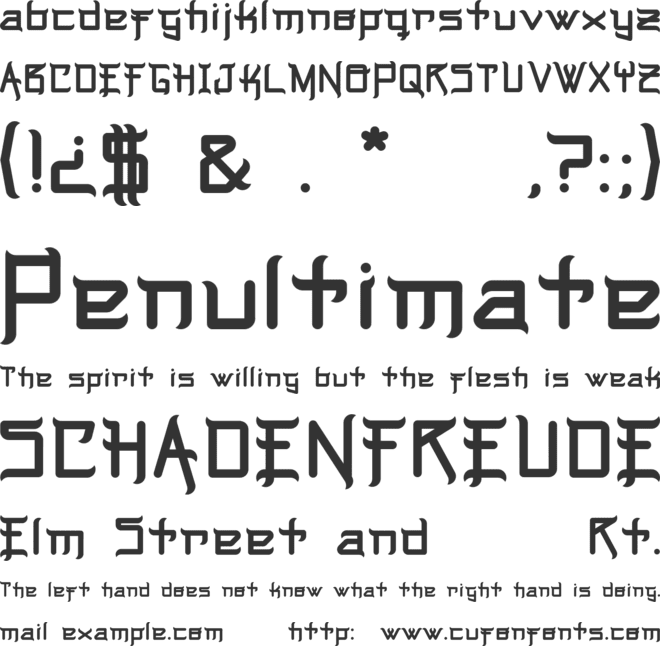 Music Warrior font preview