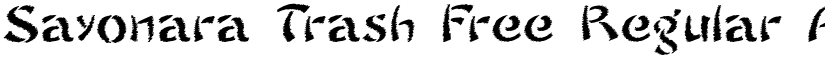 Sayonara Trash Free Regular font