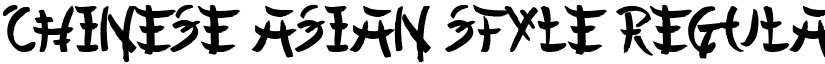 Chinese Asian Style Regular font
