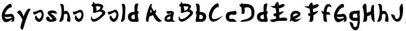 Gyosho Bold font
