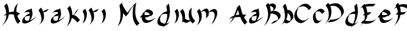 Harakiri Medium font
