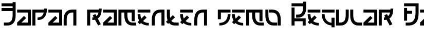 Japan ramenten demo Regular font