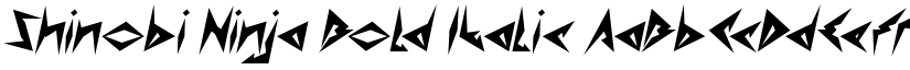 Shinobi Ninja Bold Italic font
