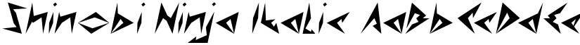 Shinobi Ninja Italic font
